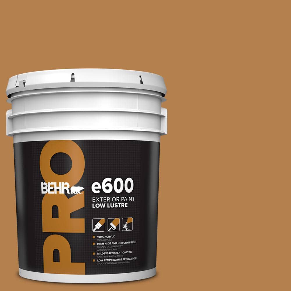 BEHR PRO 5 gal. #PMD-106 Caramel Sauce Low Luster Exterior Paint