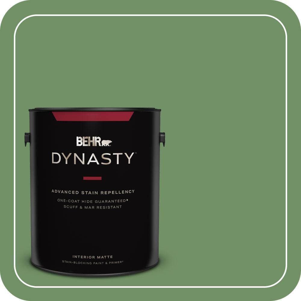 BEHR DYNASTY 1 gal. #M400-6A Mossed Opportunity One-Coat Hide Matte Interior Stain-Blocking Paint & Primer
