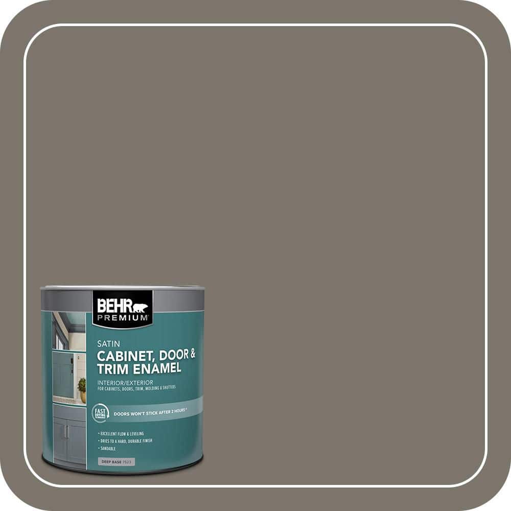 BEHR PREMIUM 1 qt. #PPU24-06 Slippery Shale Satin Enamel Interior/Exterior Cabinet, Door & Trim Paint (1)