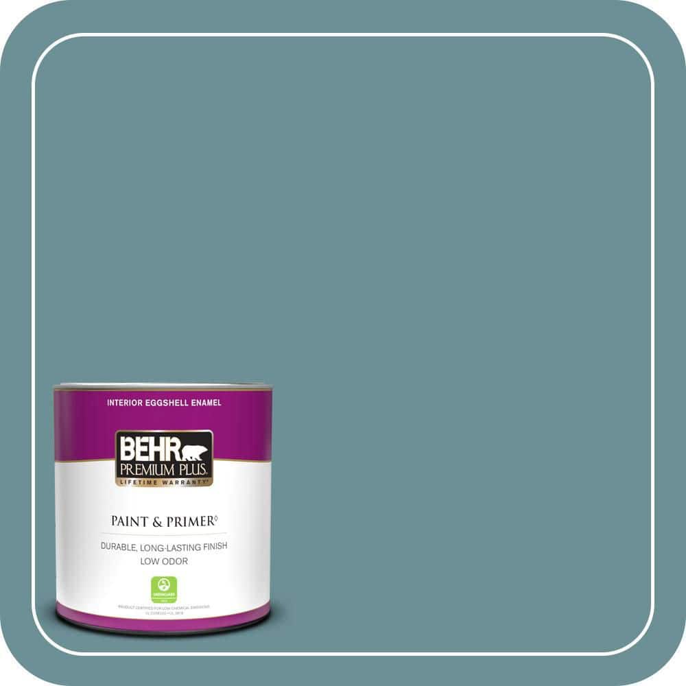 BEHR PREMIUM PLUS 1 qt. #510F-5 Bayside Eggshell Enamel Low Odor Interior Paint & Primer