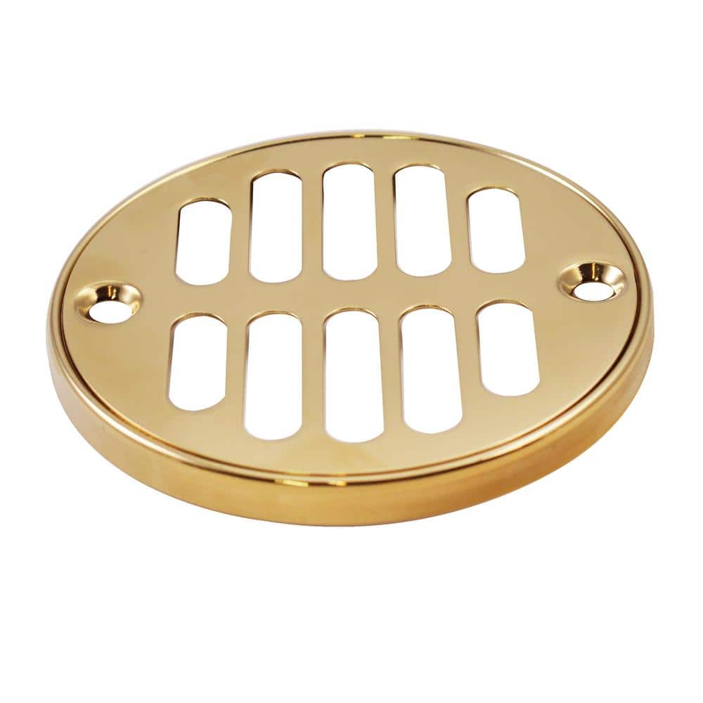 Westbrass Round Brass Shower Strainer Grid Drain Cover with Crown Ring (3)