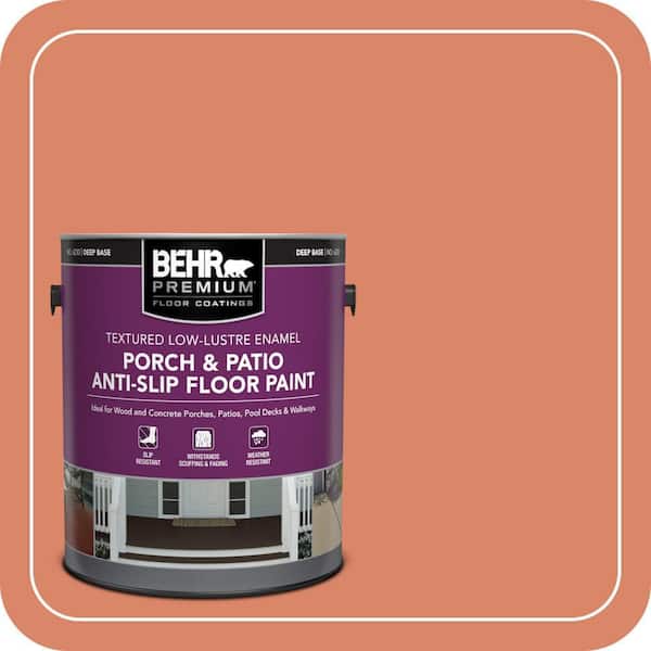 BEHR PREMIUM 1 gal. #M180-5 King Salmon Textured Low-Lustre Enamel Interior/Exterior Porch and Patio Anti-Slip Floor Paint (2)