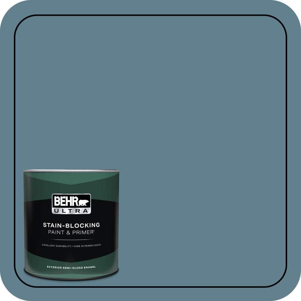 BEHR ULTRA 1 qt. #S470-5 Blueprint Semi-Gloss Enamel Exterior Paint & Primer