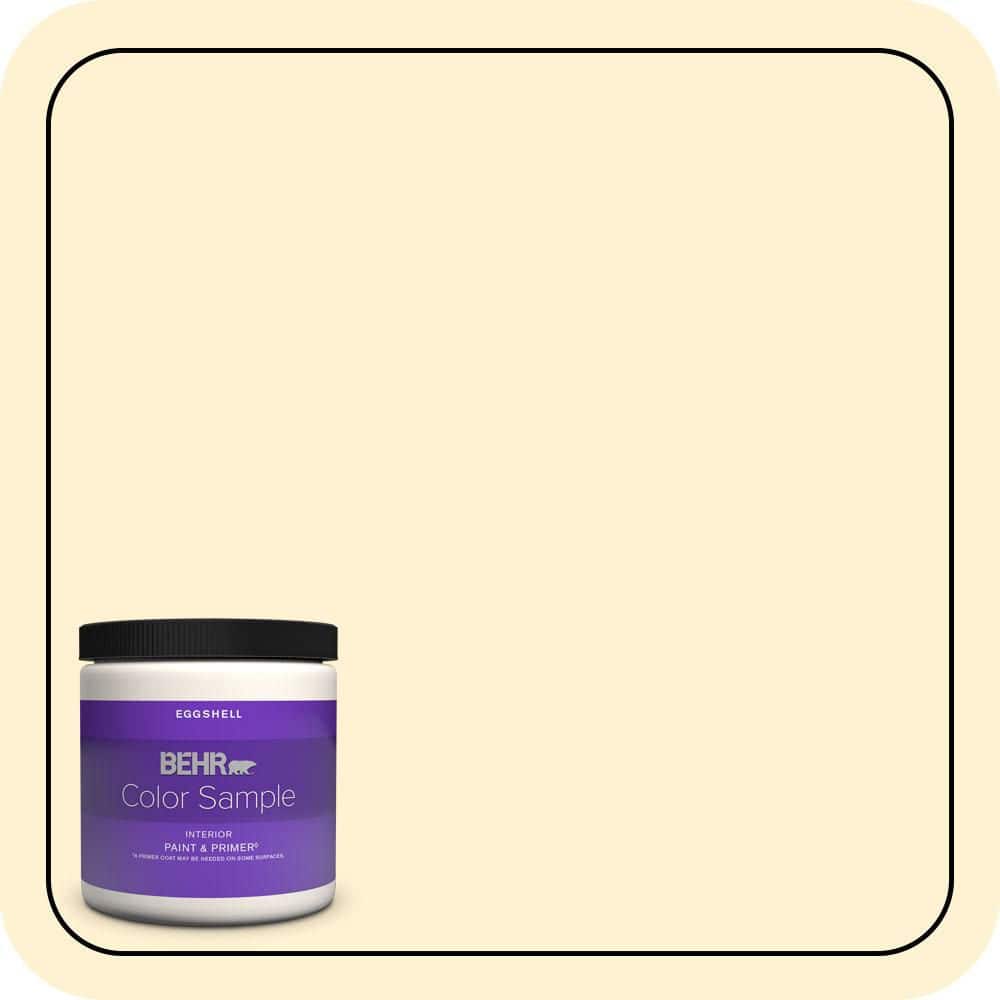 BEHR PREMIUM PLUS #ICC-30 Cashmere Sweater Flat Interior/Exterior Paint & Primer Color Sample (1)