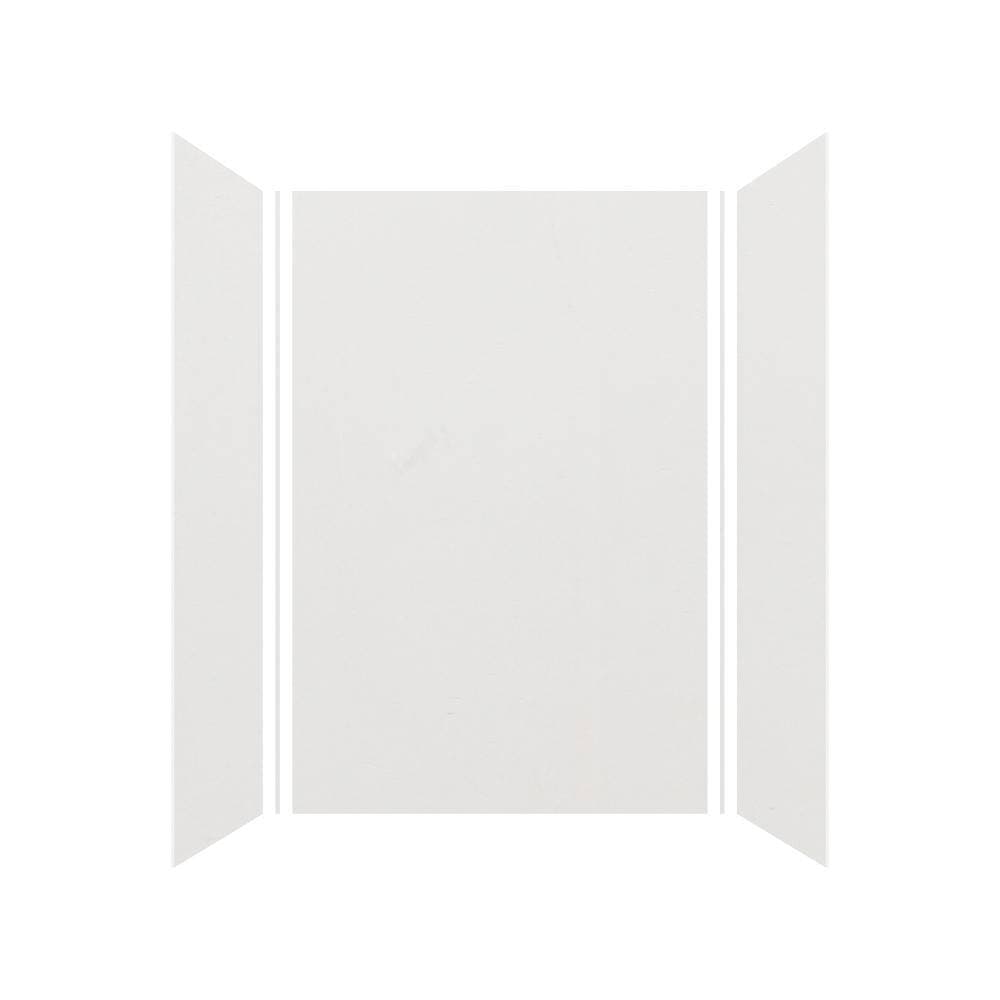 Transolid Expressions 36 in. x 48 in. x 72 in. 3-Piece Easy Up Adhesive Alcove Shower Wall Surround in Grey (2)