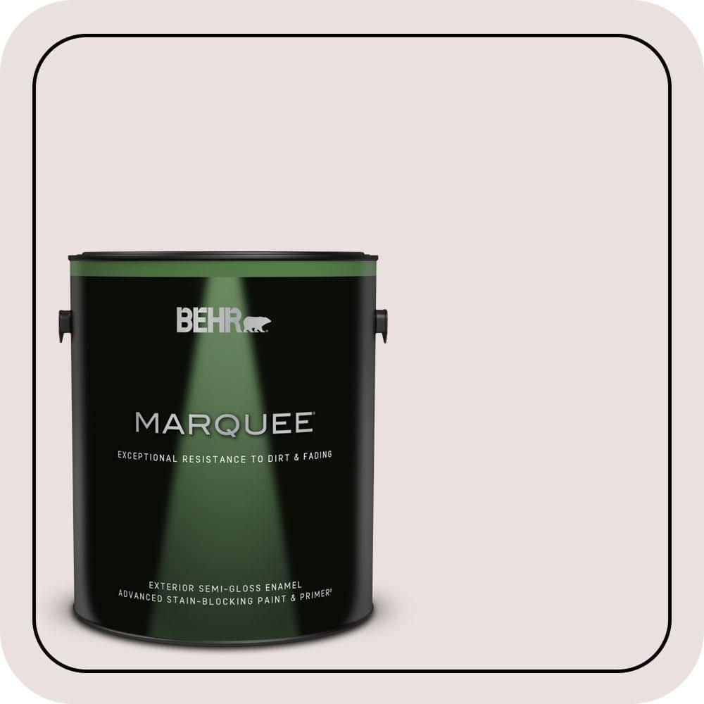 BEHR MARQUEE 1 gal. #PR-W06 Prelude to Pink Semi-Gloss Enamel Exterior Paint & Primer