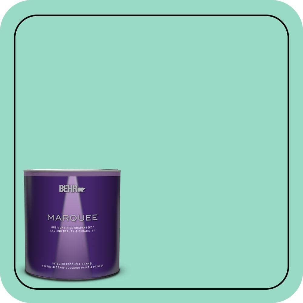 BEHR MARQUEE 1 qt. #MQ4-17 Pageant Green One-Coat Hide Eggshell Enamel Interior Paint & Primer