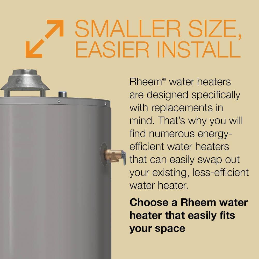 Rheem Performance 50 gal. Tall 6-Year 34,000 BTU Narrow Diameter Ultra Low NOx (ULN) Natural Gas Tank Water Heater (3)