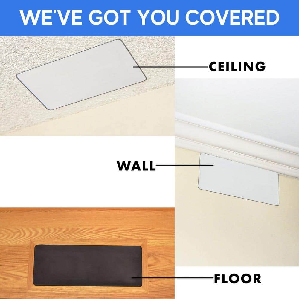 Angel Sar 5.5" x 12" White Magnetic Vent Covers, Floor Vent Covers for Floor, Wall or Ceiling Vents (3-Pack) (3)