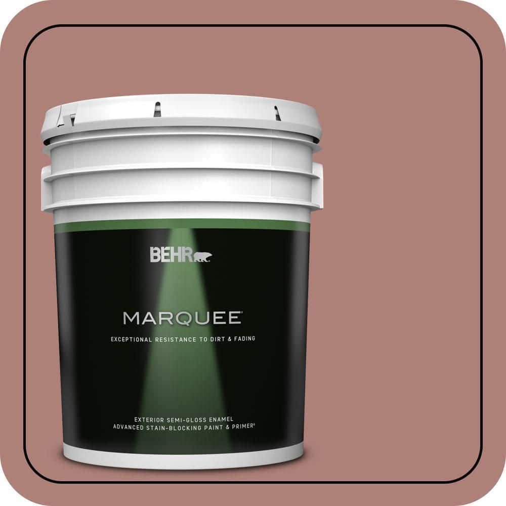 BEHR MARQUEE 5 gal. #S170-5 Smoke Bush Rose Semi-Gloss Enamel Exterior Paint & Primer