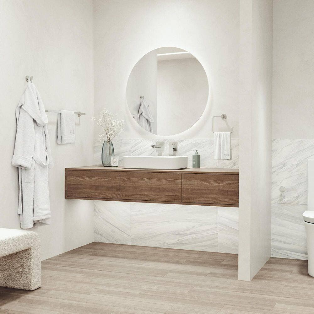 VIGO Arden 4-Piece Bath Hardware Set with Towel Bar, Toilet Paper Holder, Hand Towel Holder, Hook (3)