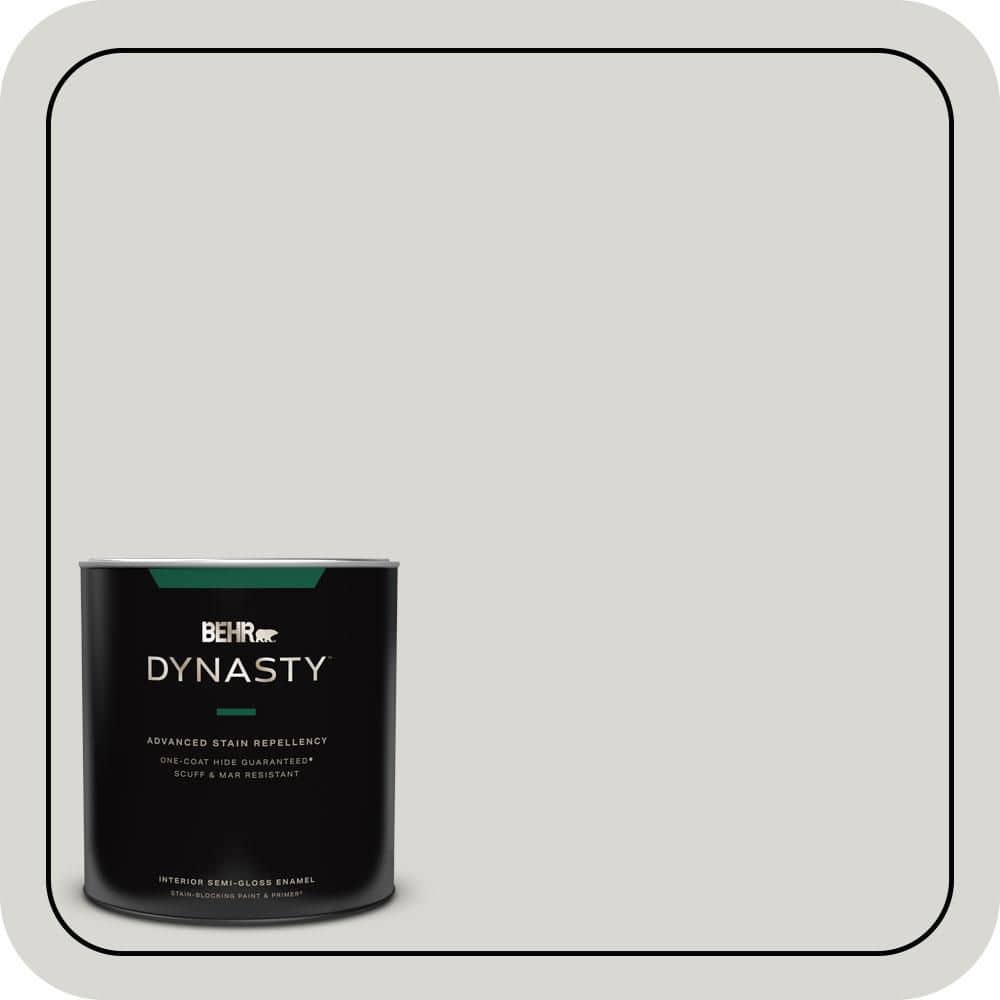 BEHR DYNASTY 1 qt. #N360-1 Seagull Gray Semi-Gloss Enamel Interior Stain-Blocking Paint & Primer