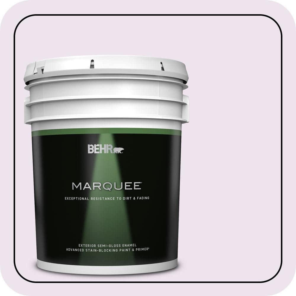 BEHR MARQUEE 5 gal. #670A-1 Quartz Pink Semi-Gloss Enamel Exterior Paint & Primer