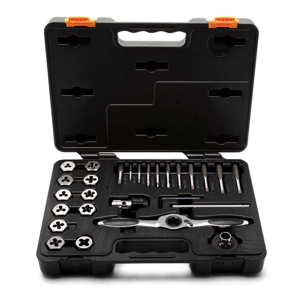GEARWRENCH Metric Ratcheting Tap and Die Set (27-Piece)