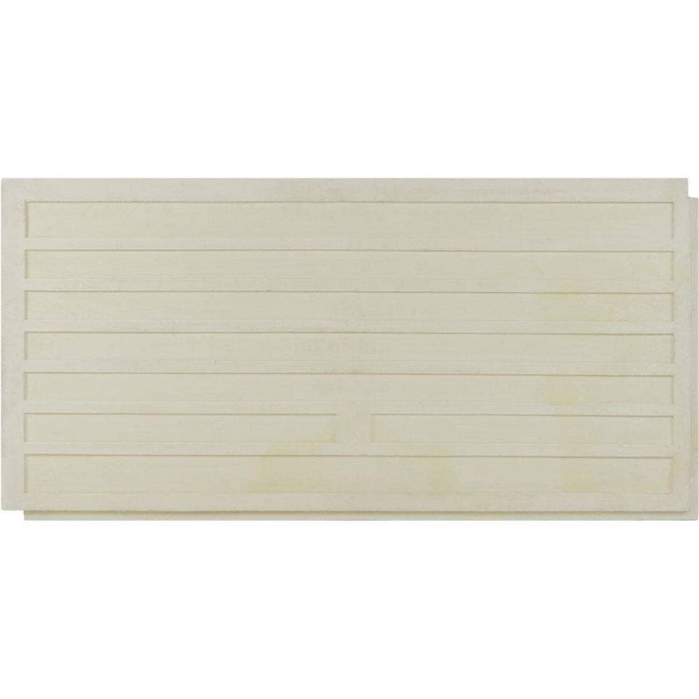 Ekena Millwork EverStone Smooth-Face Cinder Block Faux Concrete Panel, 81 1/4"W x 9"H x 1"D, Smokey Pearl (2)