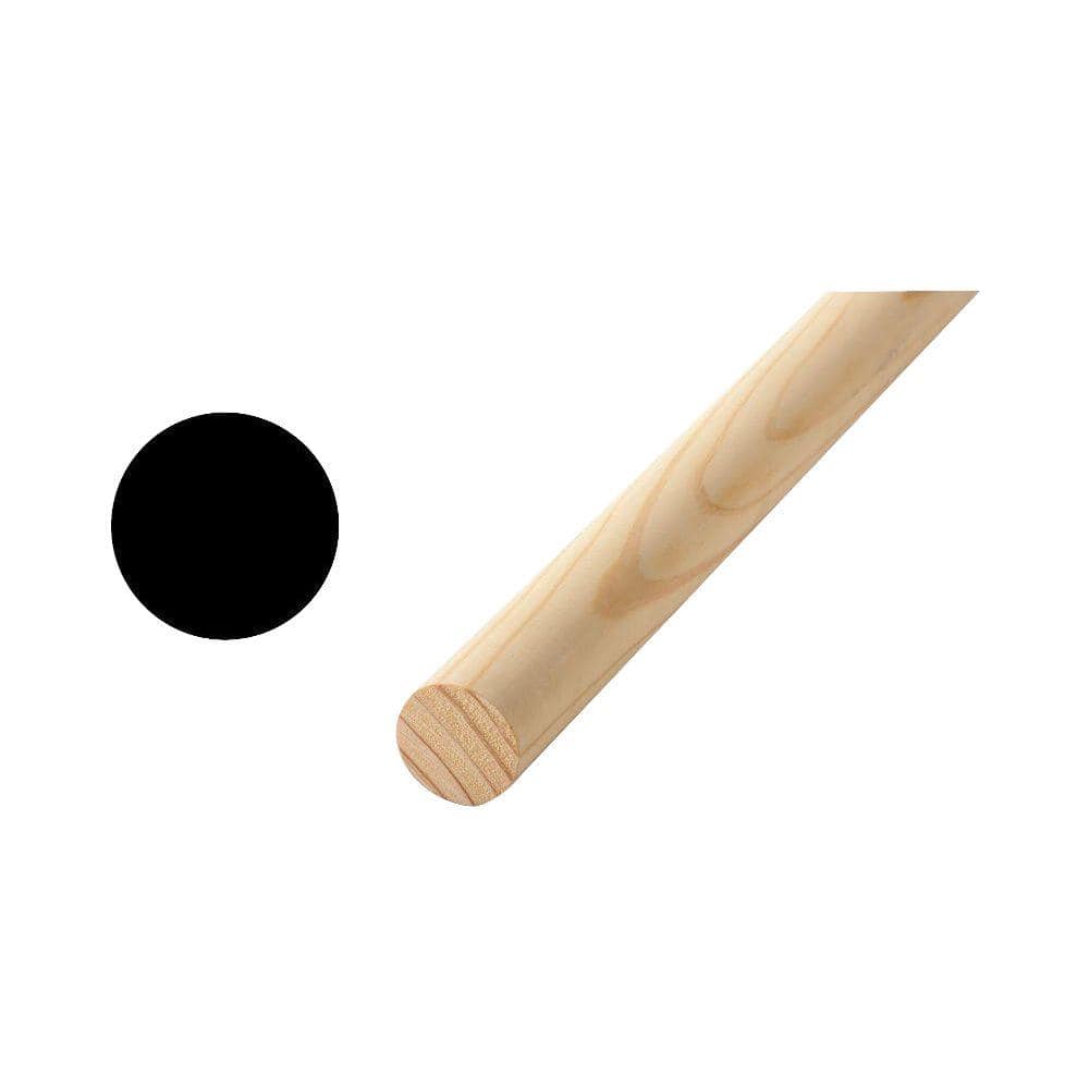 Unbranded 6416U 1 in. x 1 in. x 72 in. Wood Round Dowel