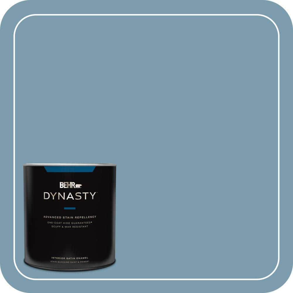 BEHR DYNASTY 1 qt. #550F-4 Cool Dusk Satin Enamel Interior Stain-Blocking Paint & Primer