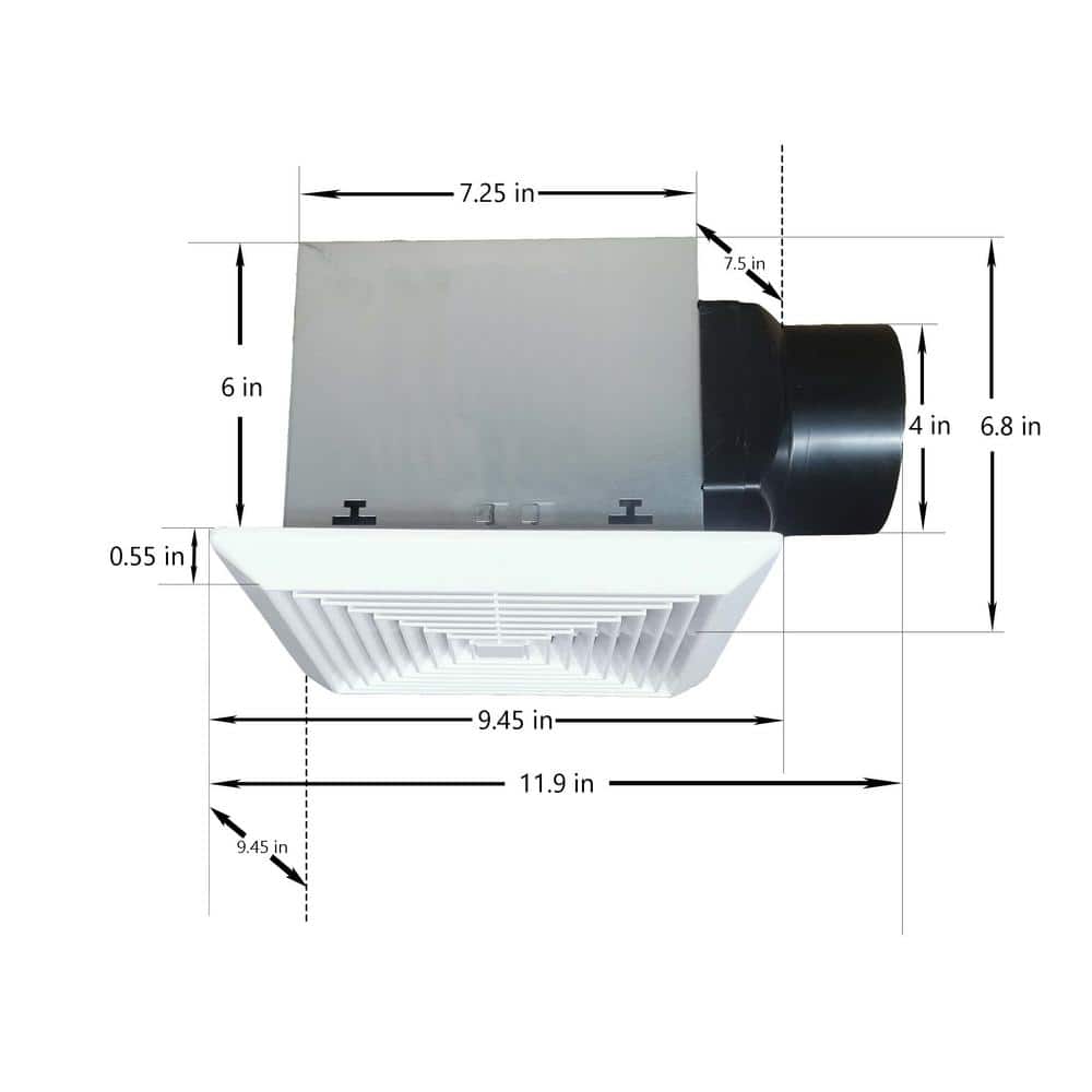 Commercial Electric 80 CFM 1.5 Sone Bathroom Exhaust Fan with Humidity Sensing (3)