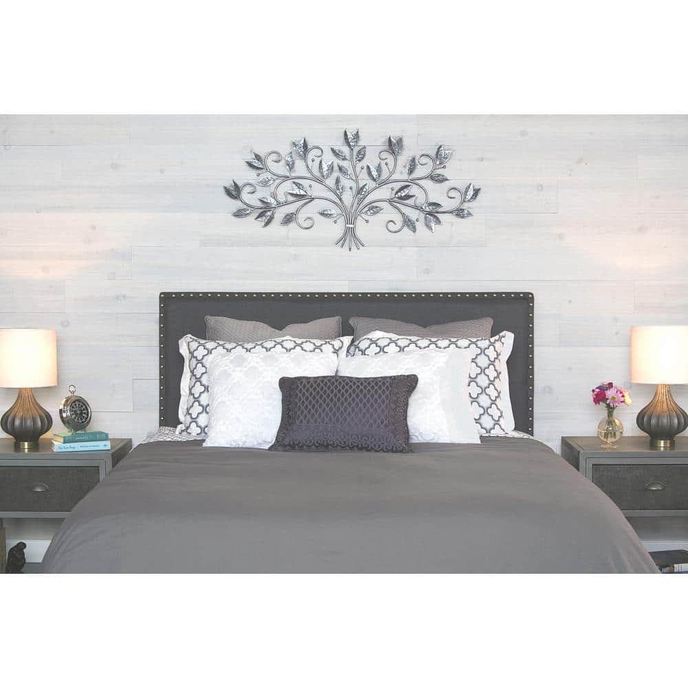 American Pacific 3/8 in. x 5.5 in. x 4 ft. Coastal Ivory Planking Weathered Barn Wood Boards (8-Piece per Box) (4)
