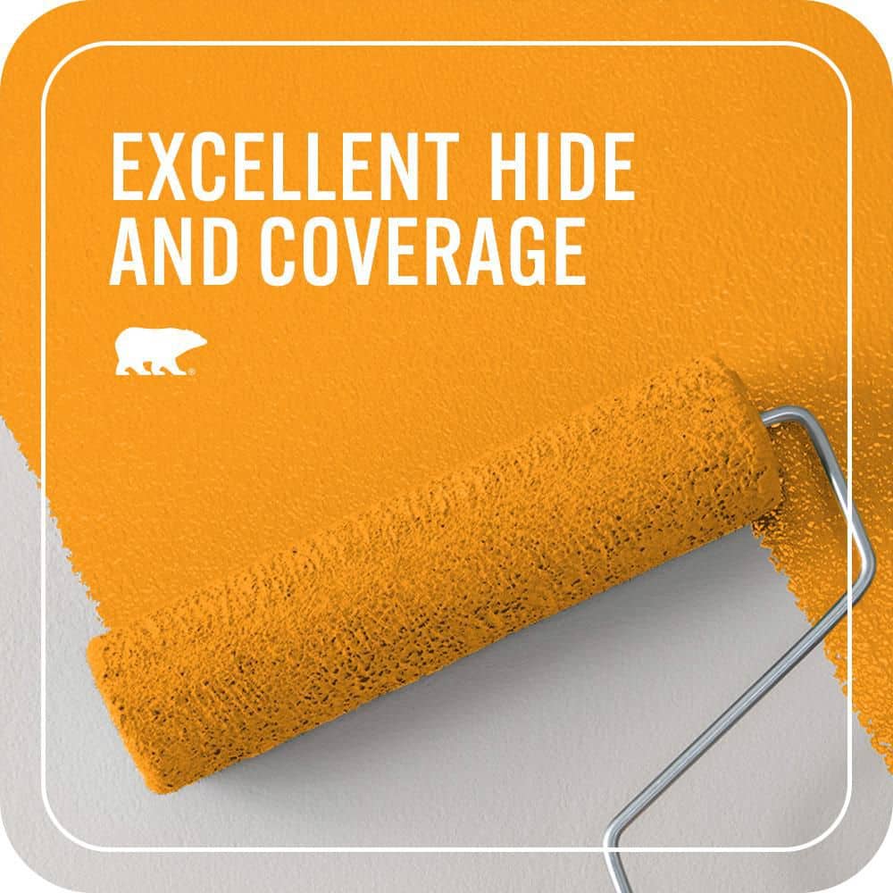 BEHR PREMIUM PLUS #300B-7 Goldfish Enamel Interior/Exterior Paint & Primer Color Sample (4)