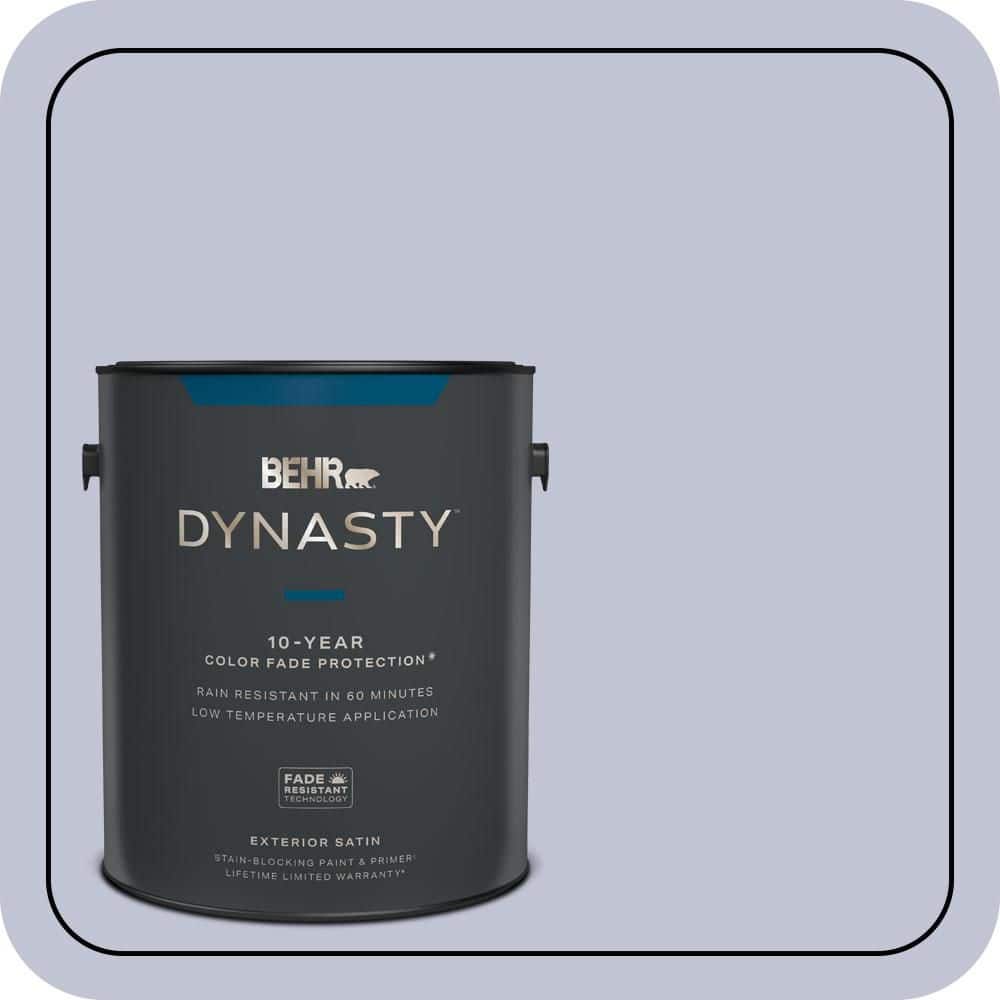 BEHR DYNASTY 1 gal. #630E-3 Grape Lavender Satin Enamel Exterior Stain-Blocking Paint & Primer