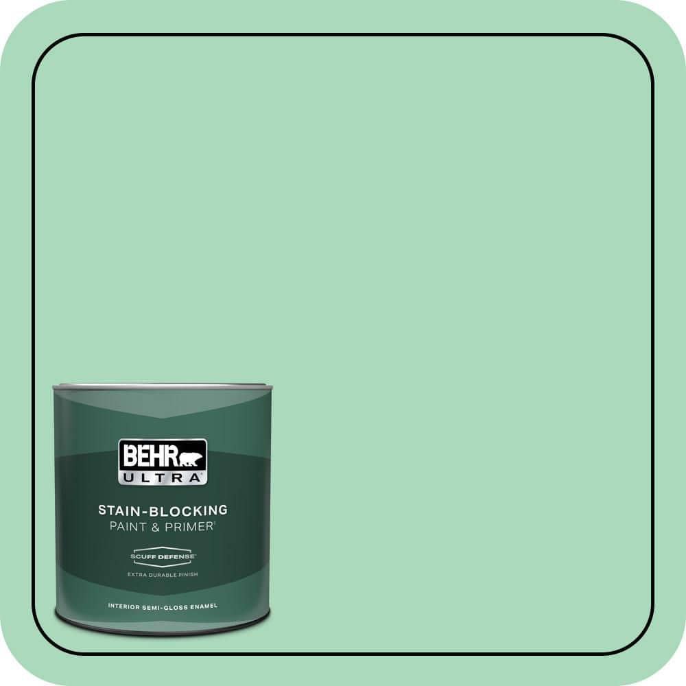 BEHR ULTRA 1 qt. #P410-3 Shanghai Jade Extra Durable Semi-Gloss Enamel Interior Paint & Primer