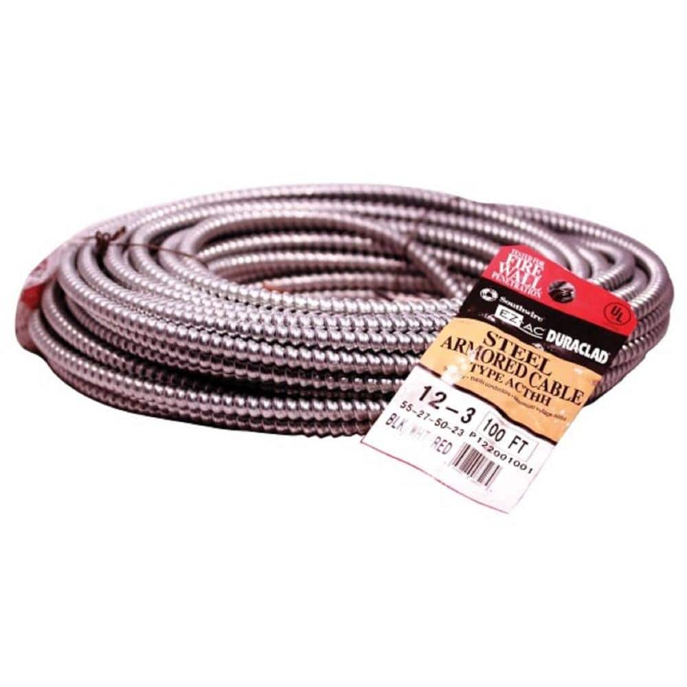 Southwire 12/3 600-Volt Duraclad type BX/AC SA Light-Weight Steel Armored Cable Coil