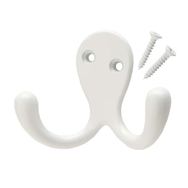 Everbilt J-Hook Robe/Towel Hook Double Hook in White