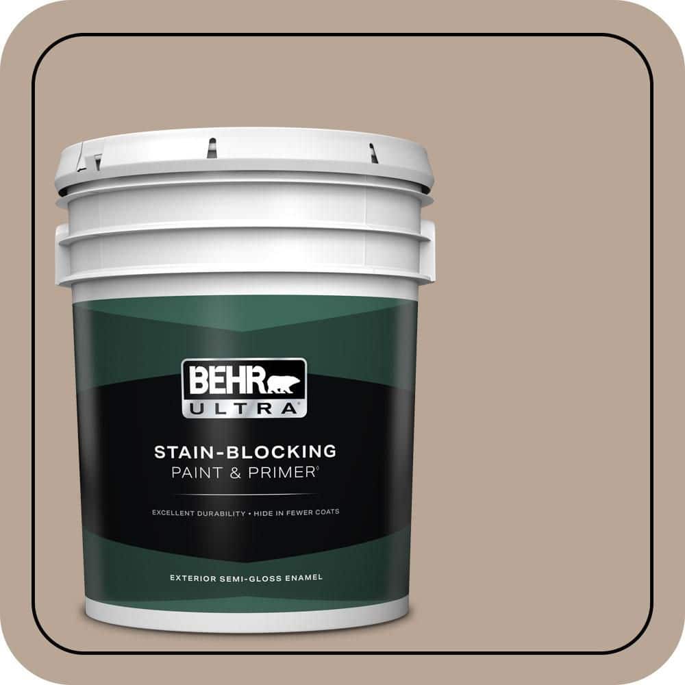 BEHR ULTRA 5 gal. #MQ2-37 Eiffel For You Semi-Gloss Enamel Exterior Paint & Primer