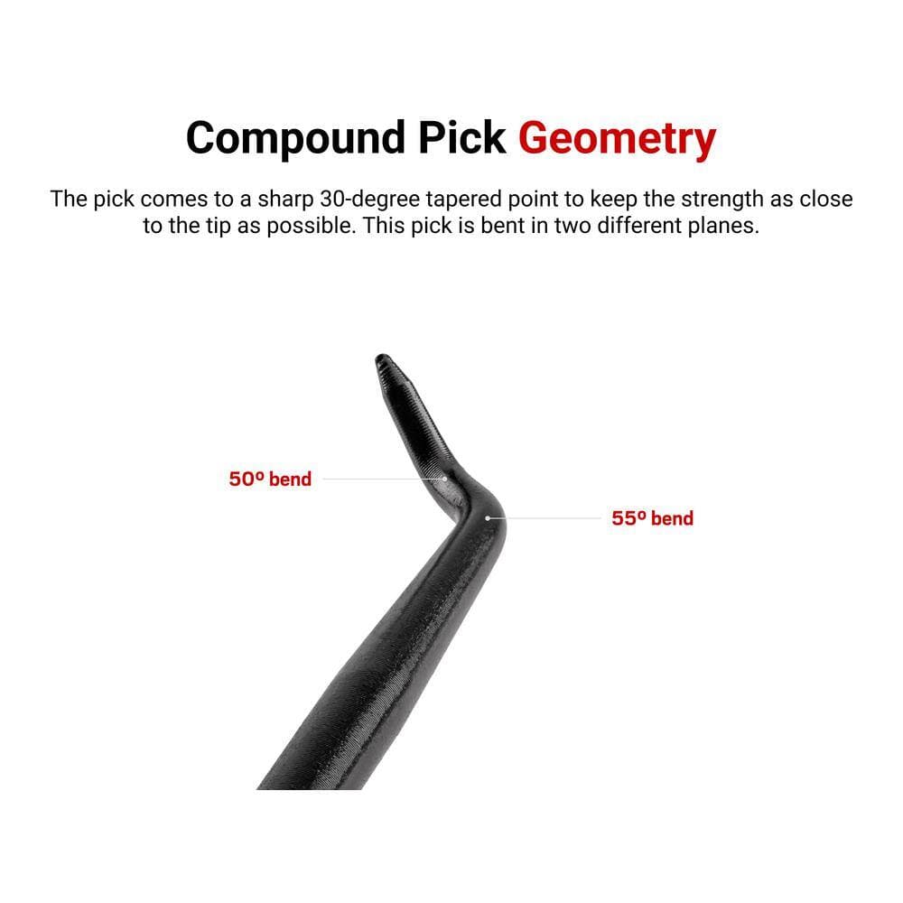 TEKTON Compound Blunt Pick (1/8 x 3 in. Shank) (3)