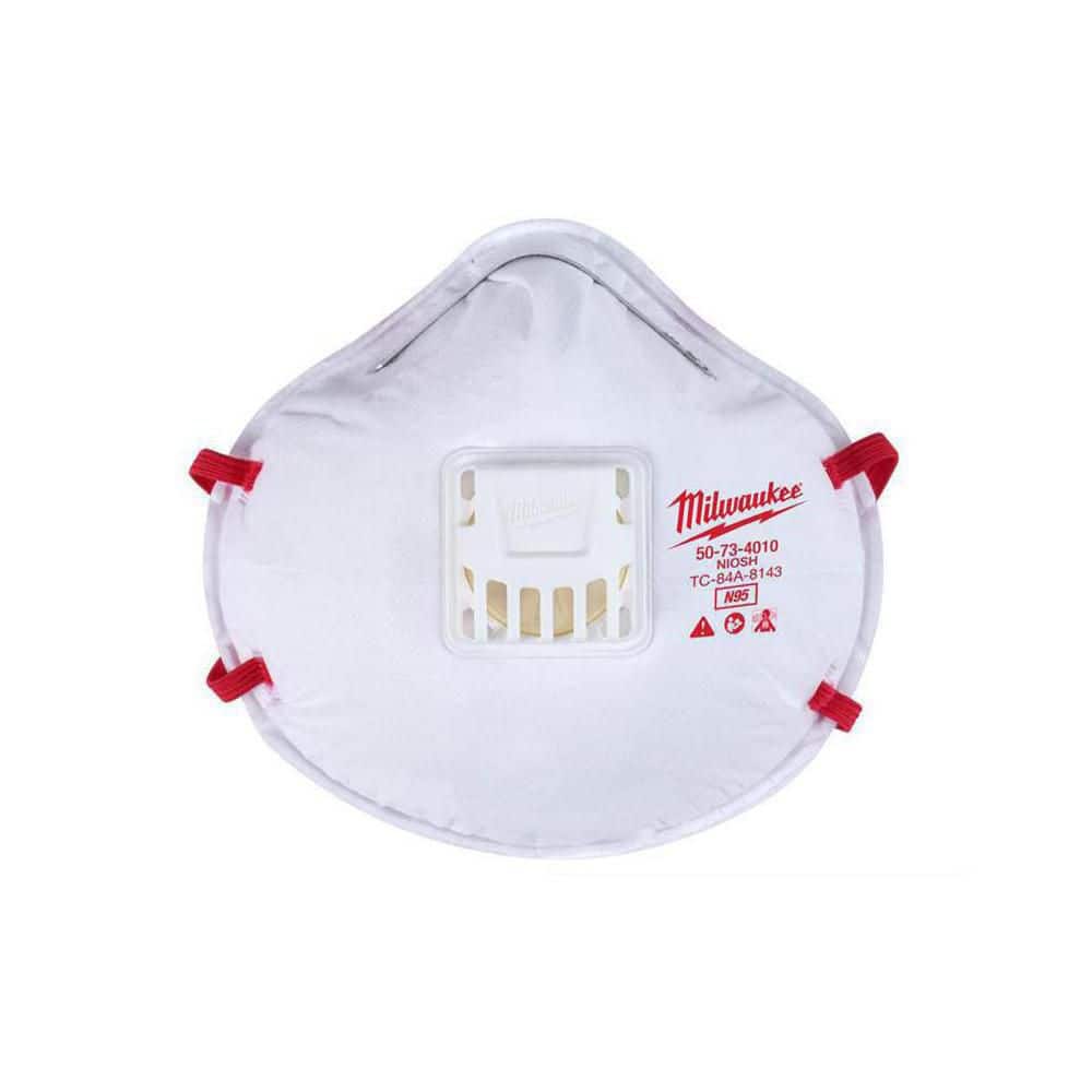 Milwaukee N95 Professional Multi-Purpose Valved Respirator (10-Pack) (1)