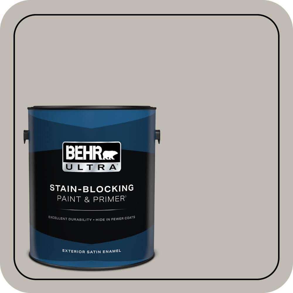 BEHR ULTRA 1 gal. #MQ6-23 Pumice Satin Enamel Exterior Paint & Primer