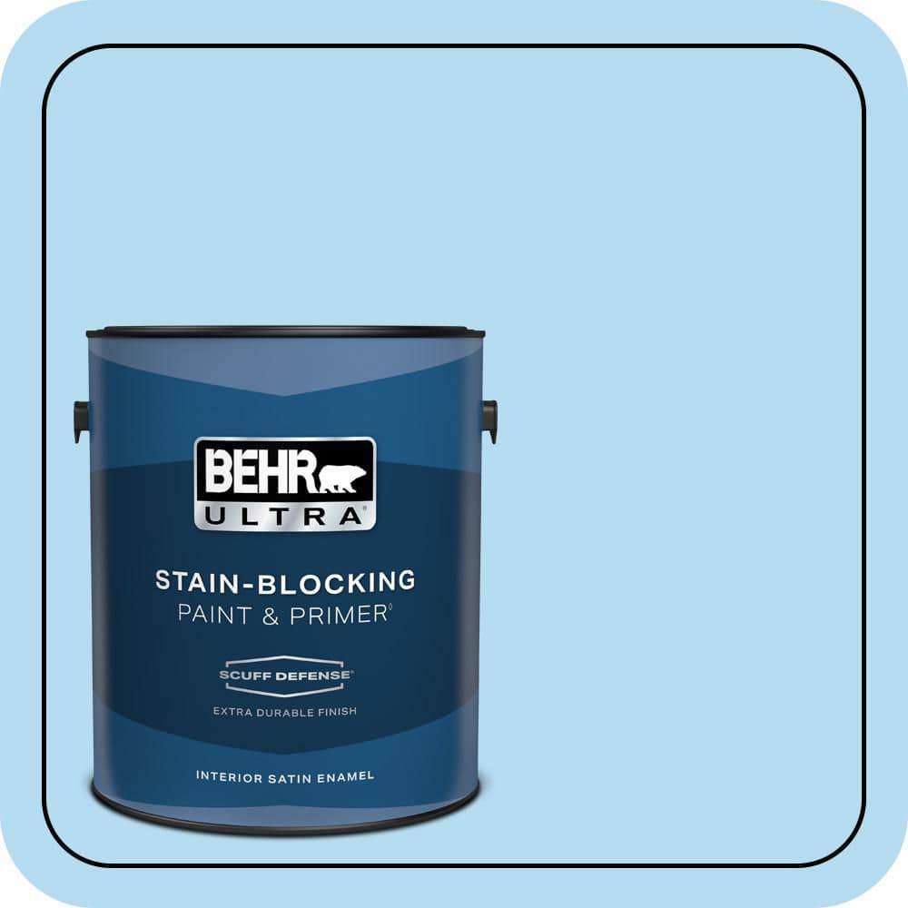 BEHR ULTRA 1 gal. #P500-2 Seashore Dreams Extra Durable Satin Enamel Interior Paint & Primer