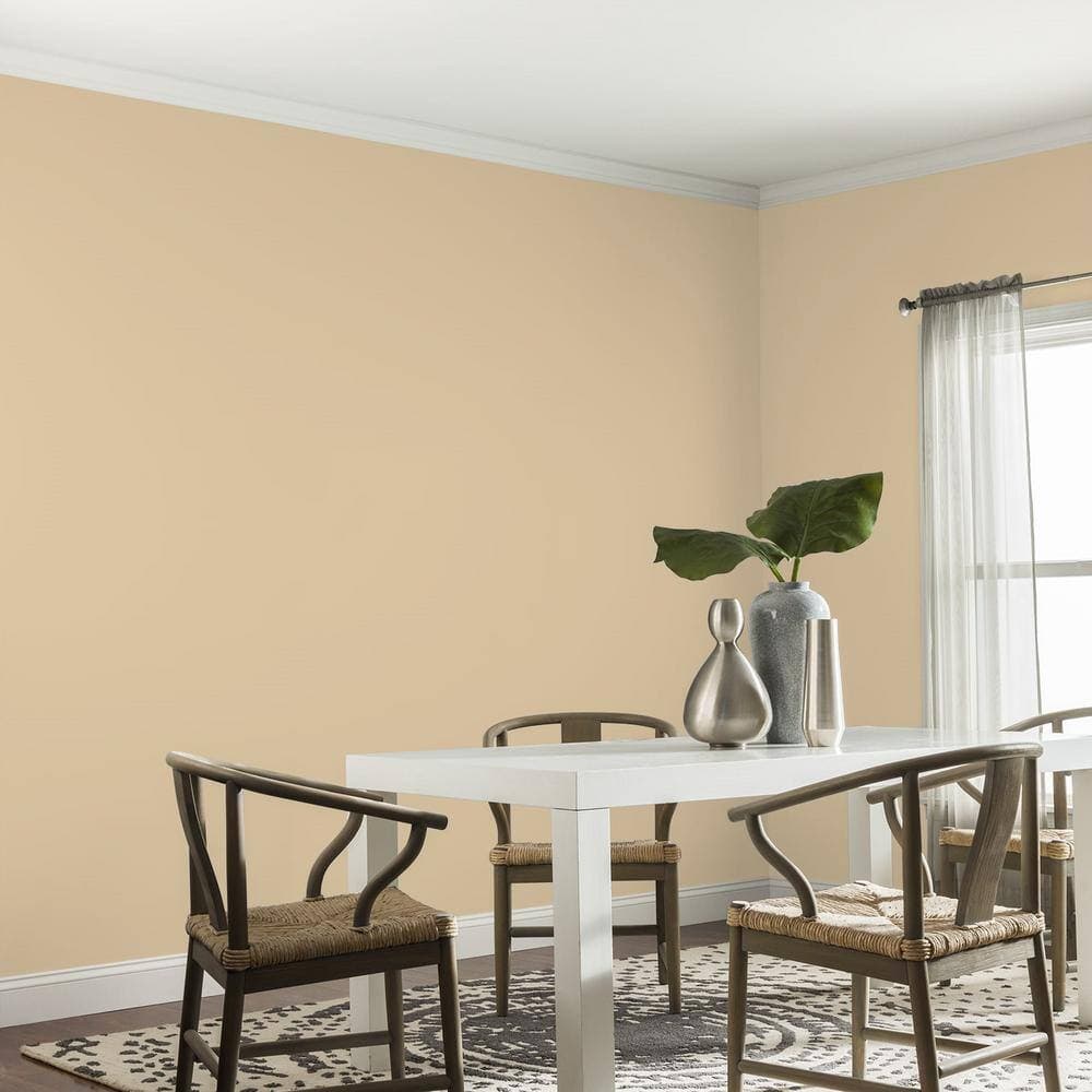 Glidden Diamond 1 qt. Birch Beige PPG1094-3 Satin Interior Paint with Primer (4)