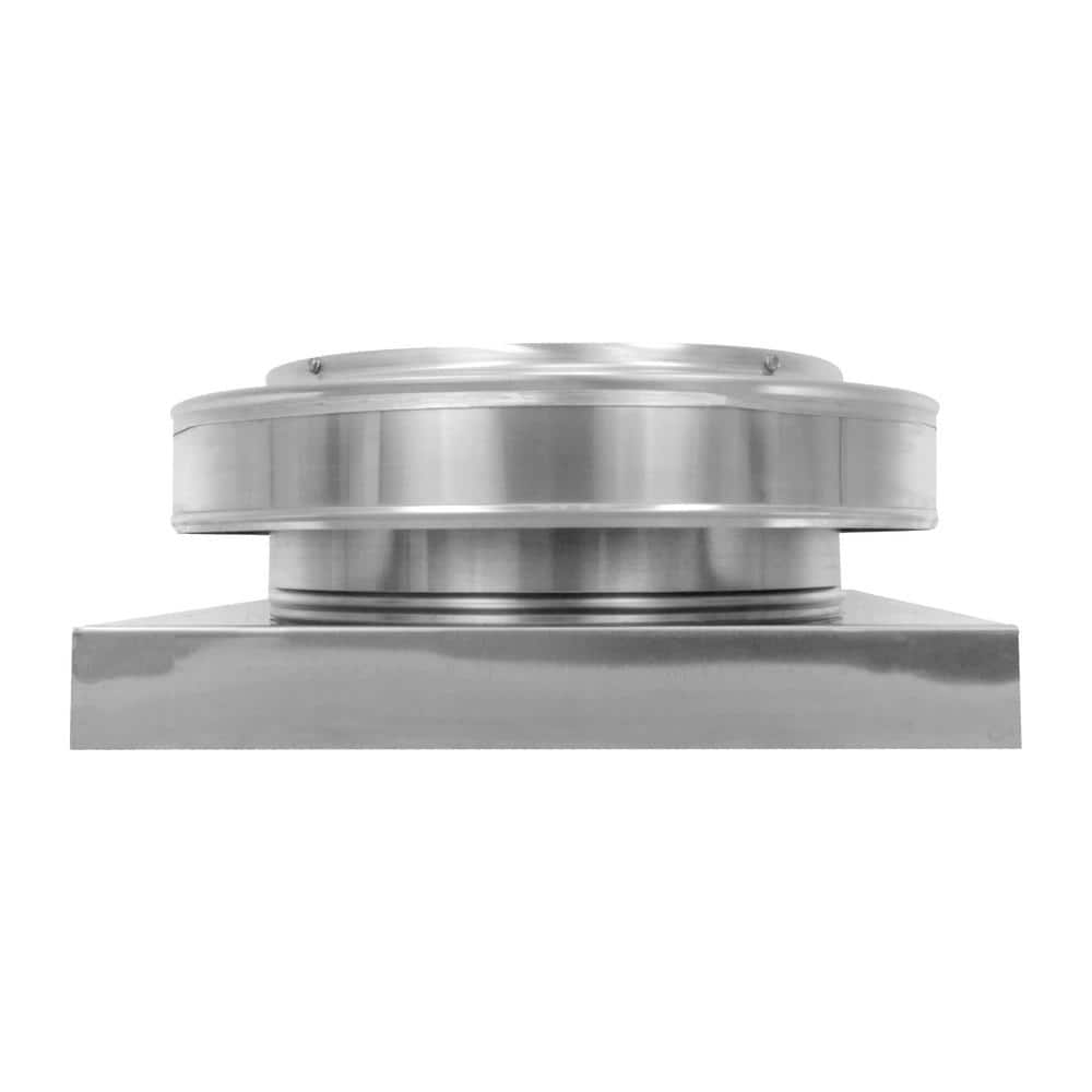 Active Ventilation 12 in. Dia. Aluminum Round Back Roof Vent with Curb Mount Flange in Mill Finish (1)