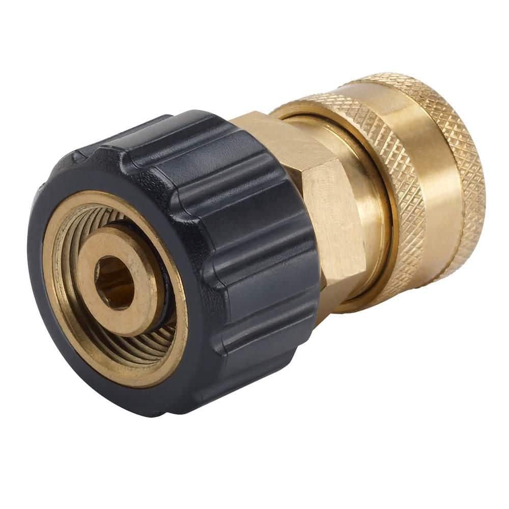 RYOBI 3/8 in. Female Quick-Connect x M22 Coupler for  Most Gas and Electric Pressure Washer Brands Up to 4000 PSI