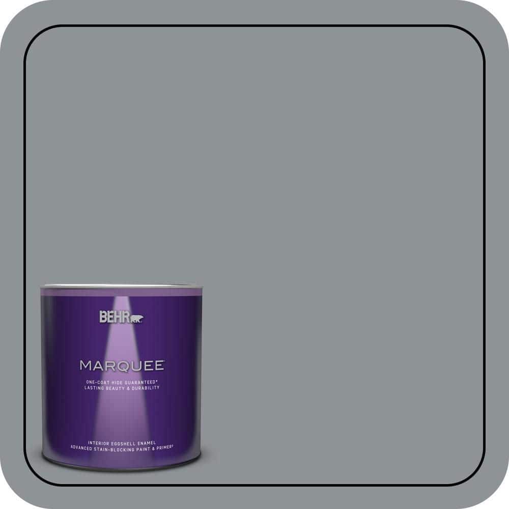 BEHR MARQUEE 1 qt. #PPU26-05 Flint Gray Eggshell Enamel Interior Paint & Primer