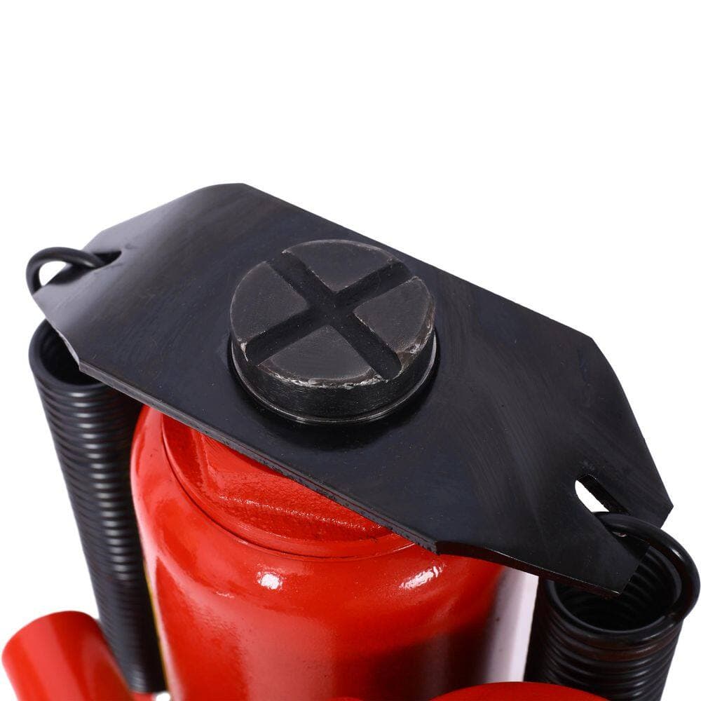 Amucolo 12 Ton Red All Welded Bottle Jack Air Hydraulic Bottle Jack, 9.8-19.3 in. Lifting Range, Manual Handle and Air Pump (3)