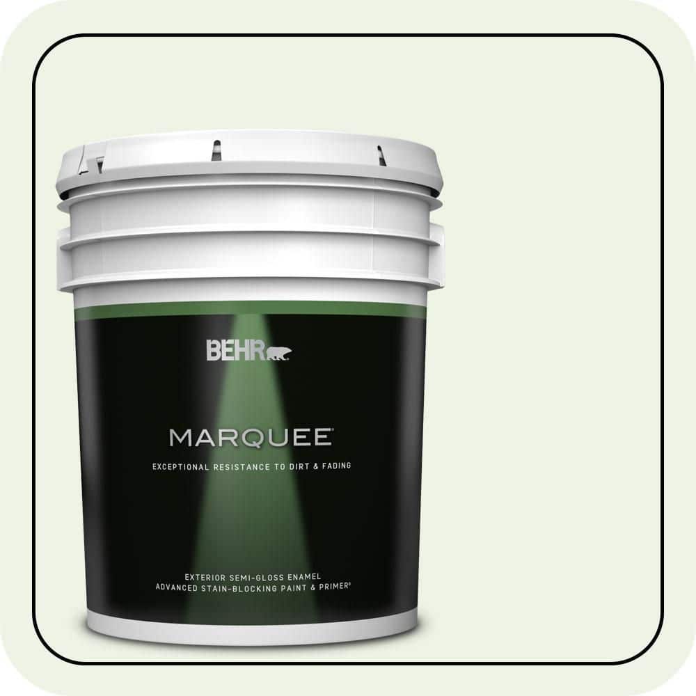 BEHR MARQUEE 5 gal. #440A-1 Parsnip Semi-Gloss Enamel Exterior Paint & Primer