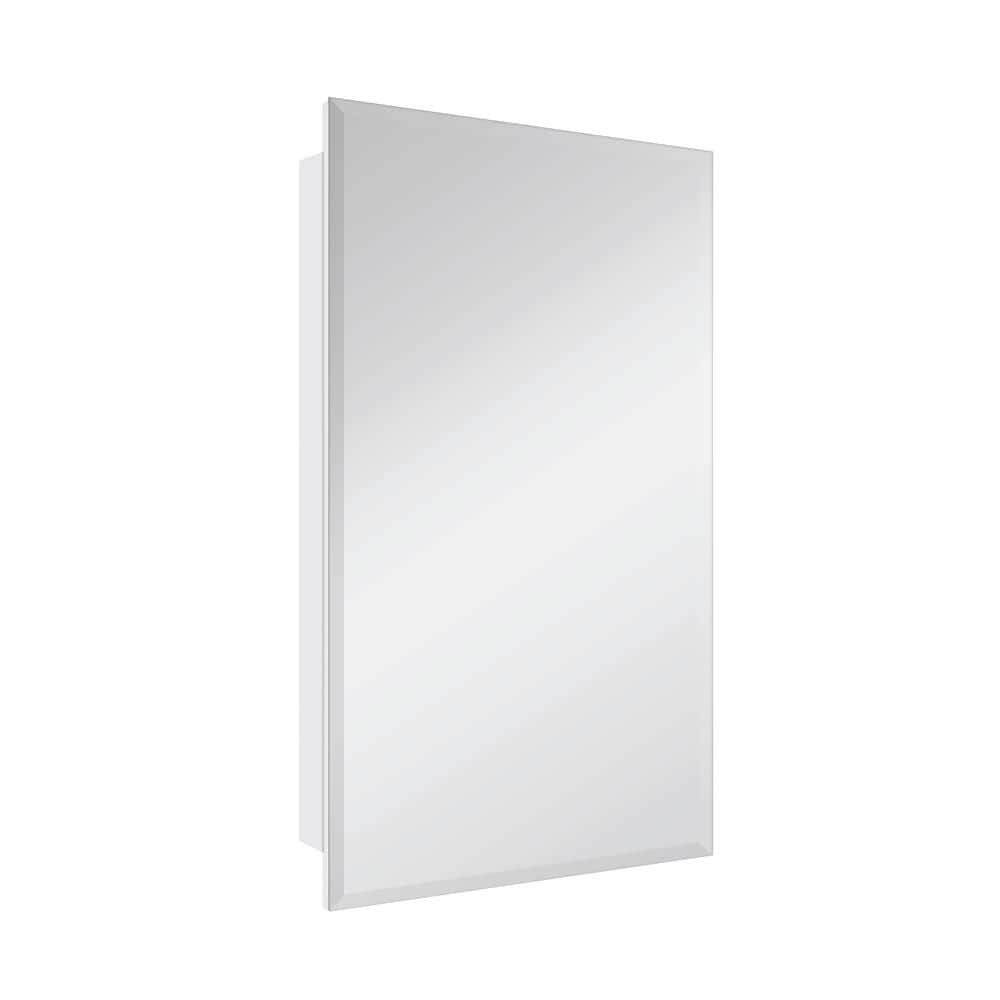 Glacier Bay 16 in. W x 26 in. H Rectangular Wood Composite Medicine Cabinet with Mirror (3)