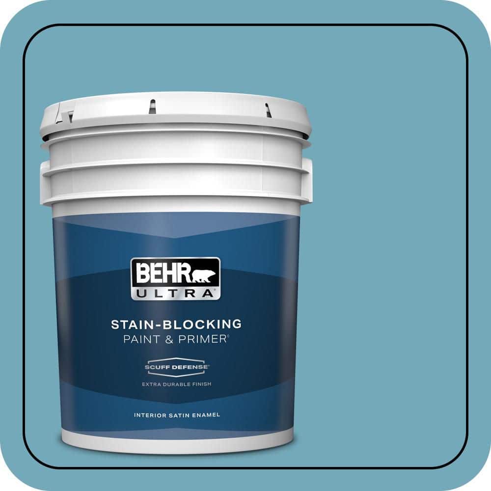 BEHR ULTRA 5 gal. #S460-4 Snowboard Extra Durable Satin Enamel Interior Paint & Primer