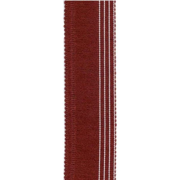 Unbranded Peel and Stick Crimson 1.5 in. x 30 in. Rug Runner Edge