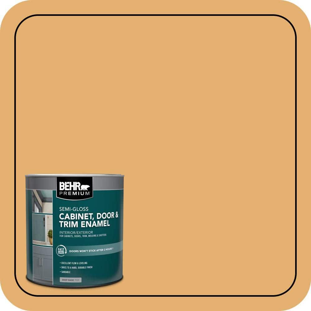 BEHR PREMIUM 1 qt. #M260-5 Mac N Cheese Semi-Gloss Enamel Interior/Exterior Cabinet, Door & Trim Paint