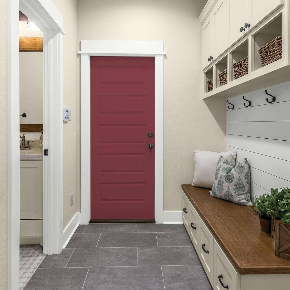 Glidden Premium 1 qt. PPG1052-7 Ruby Lips Semi-Gloss Interior Latex Paint (4)