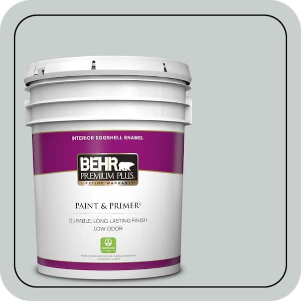 BEHR PREMIUM PLUS #720E-2 Light French Gray Enamel Interior/Exterior Paint & Primer Color Sample (2)