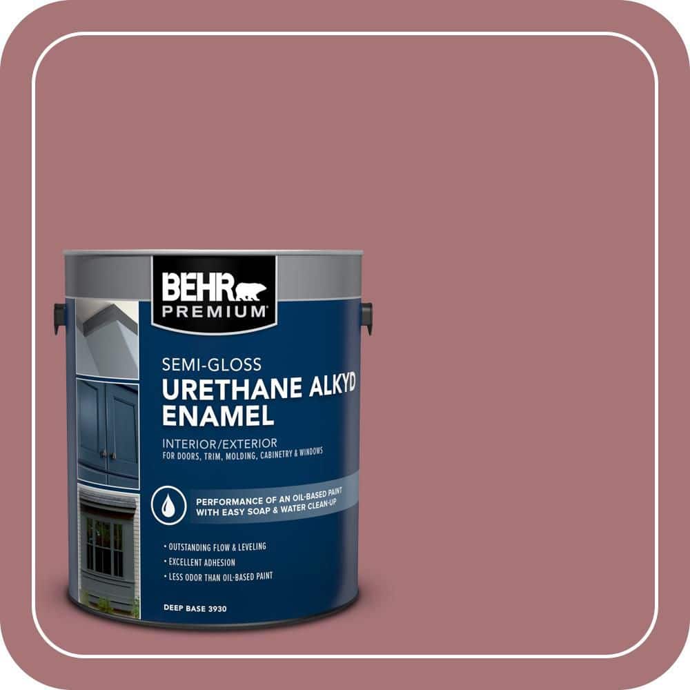 BEHR PREMIUM 1 gal. #S130-5 Heirloom Rose Urethane Alkyd Semi-Gloss Enamel Interior/Exterior Paint (1)