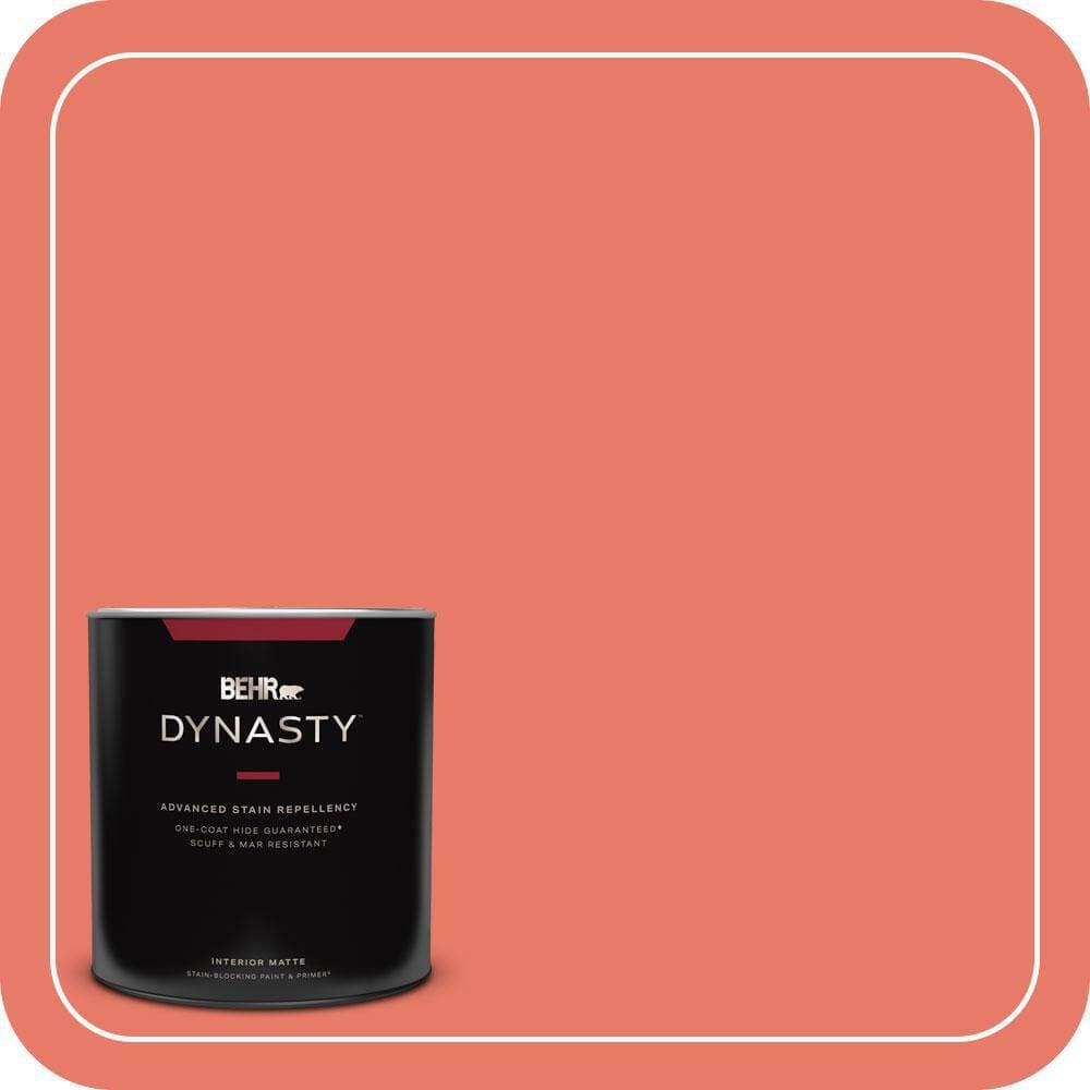 BEHR DYNASTY 1 qt. #P180-5 Watermelon Slice Matte Interior Stain-Blocking Paint and Primer