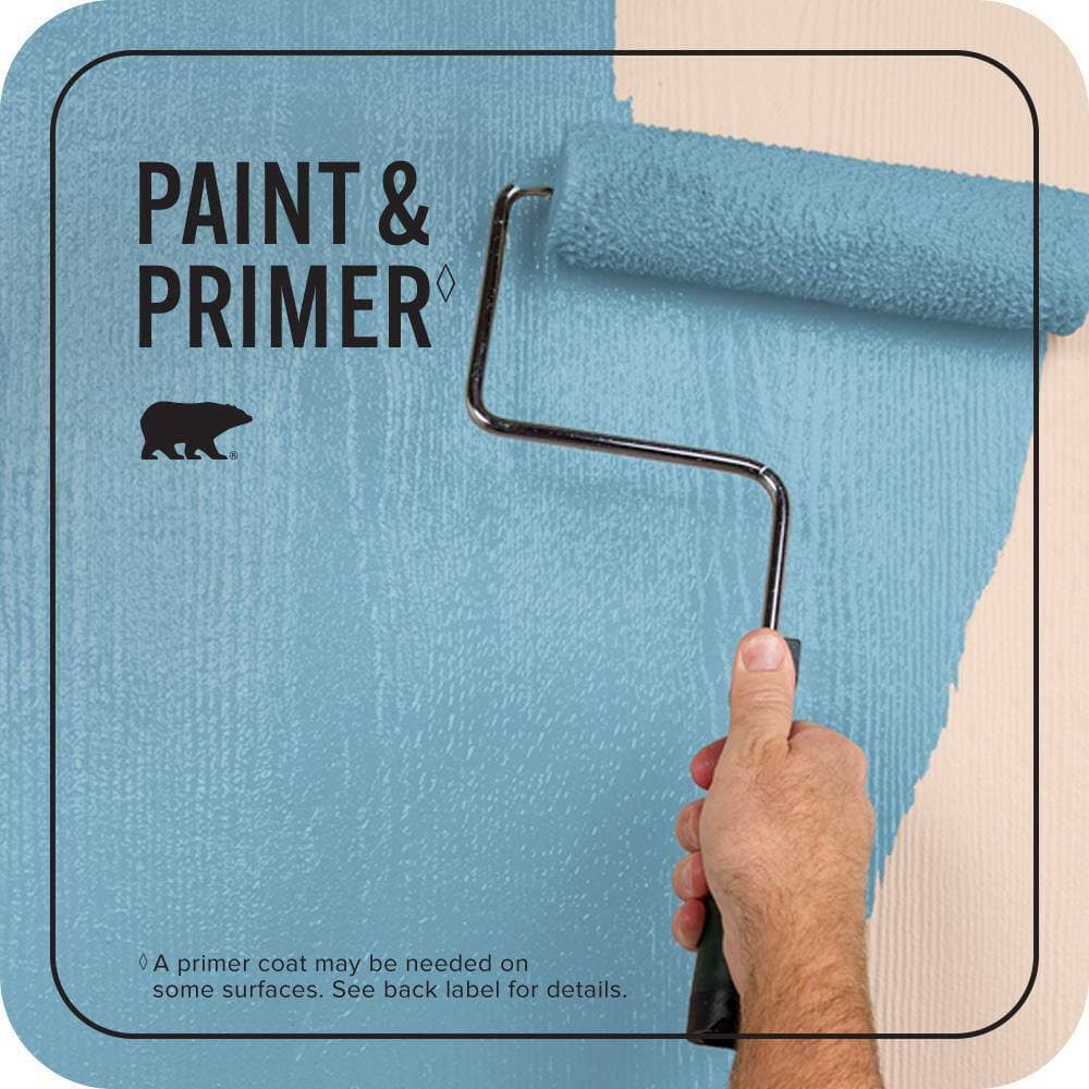BEHR PREMIUM PLUS 1 gal. #M490-4 Frisky Blue Flat Exterior Paint & Primer (2)