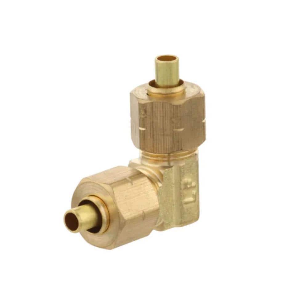 Everbilt 1/4 in. OD Compression 90-Degree Brass Elbow Fitting (4)
