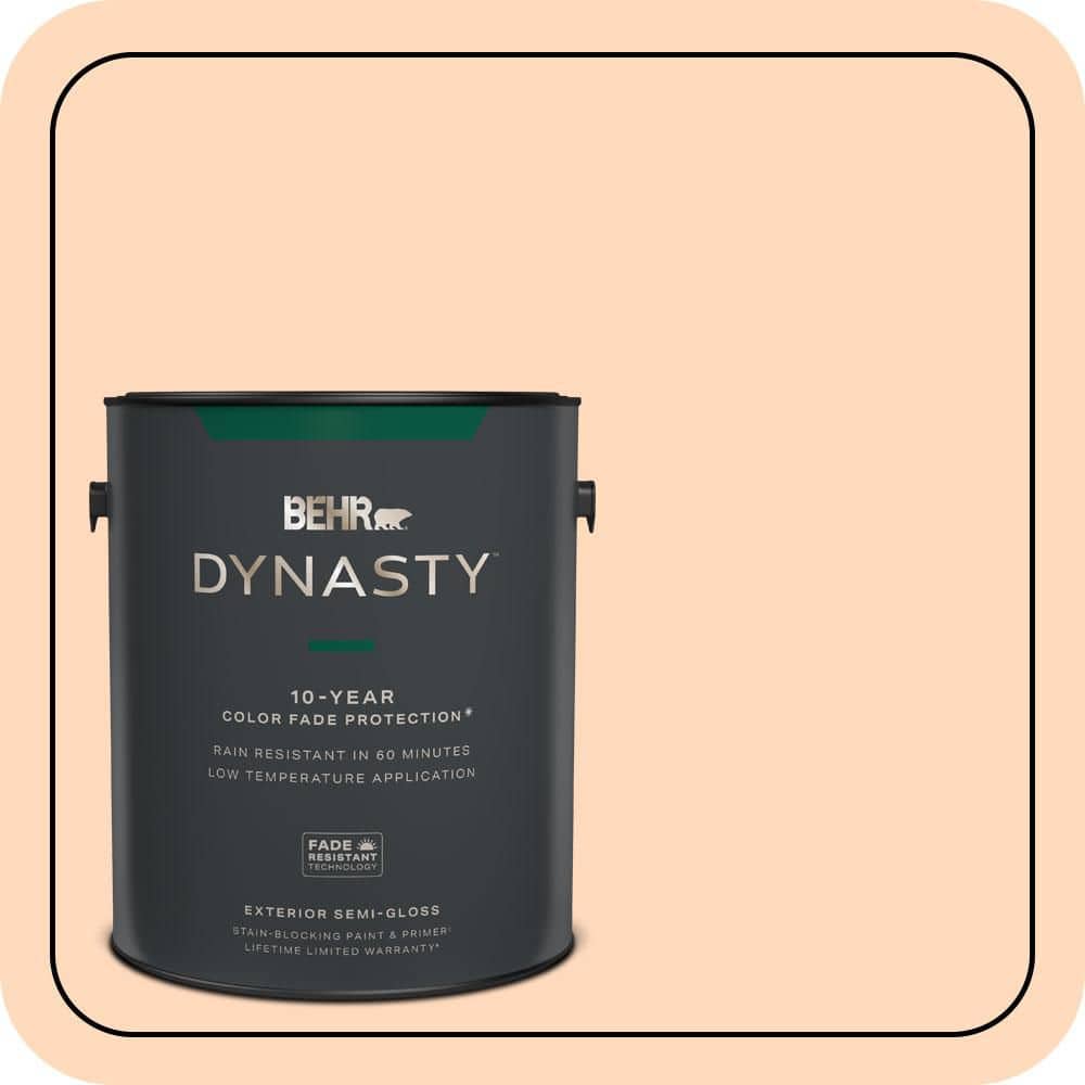 BEHR DYNASTY 1 gal. #P210-2 Citrus Delight Semi-Gloss Exterior Stain-Blocking Paint & Primer